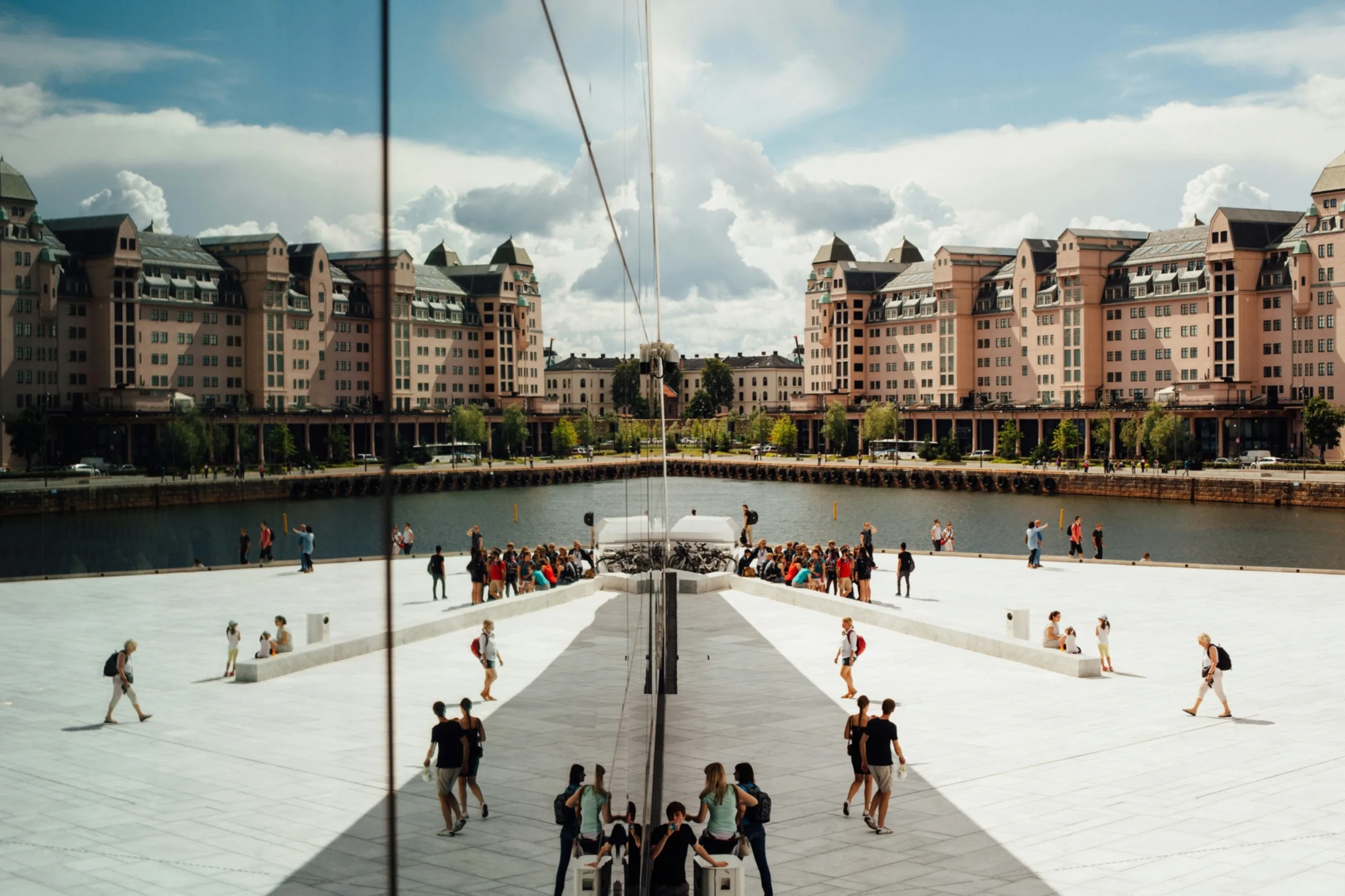 The Oslo Opera House in Oslo, Norway.