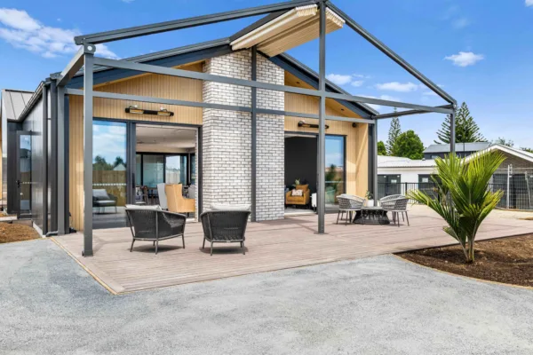 The residents' lounge at Vivid Living Karaka.